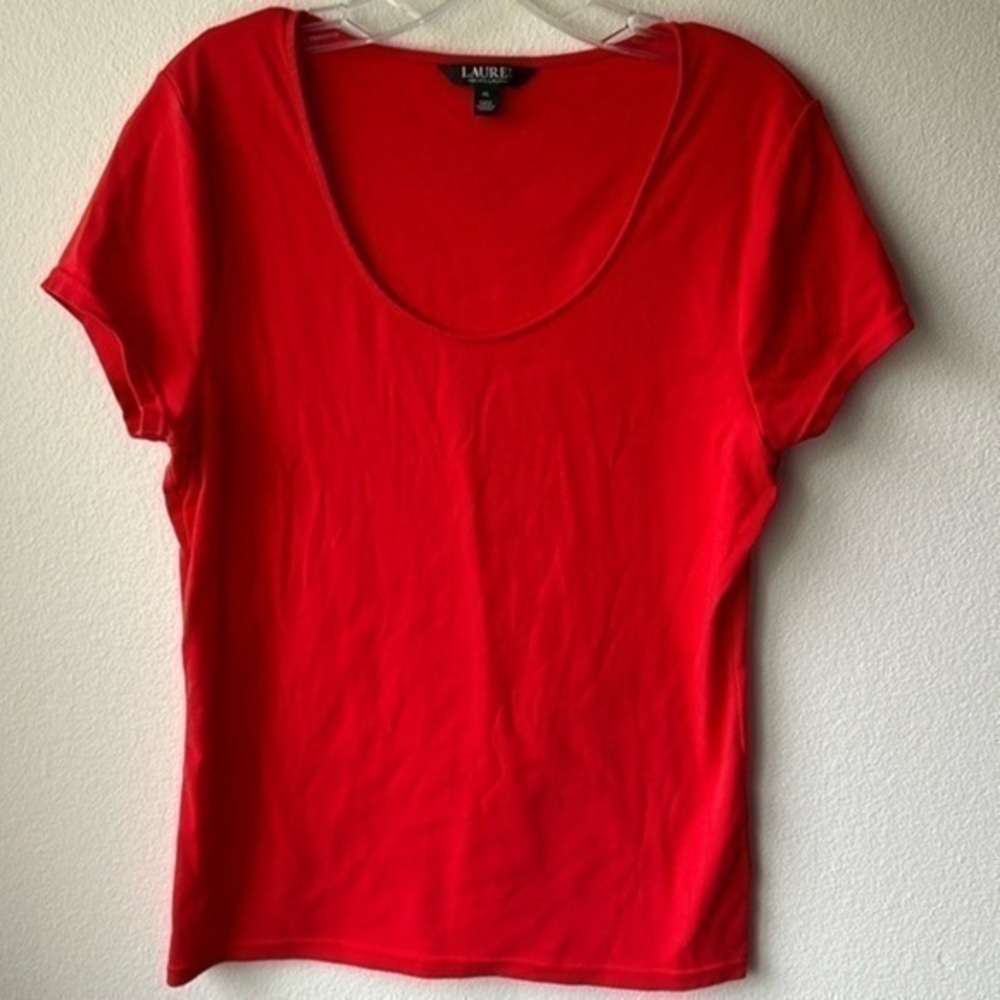 Lauren Ralph Lauren top red size XL essential tee